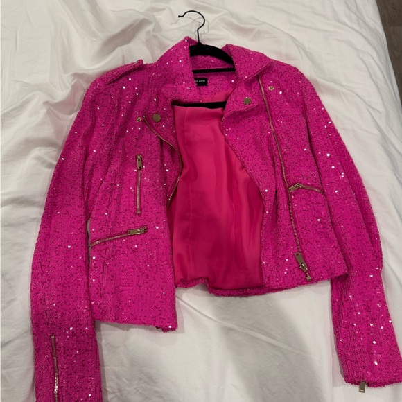 Generation Love Jackets & Blazers - Generation Love Fuchsia Sequin Blazer